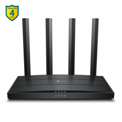 TP-LINK  Archer AX12  AX1500 Wi-Fi 6 Wireless Gigabit Router, 1201Mbps at 5Ghz + 300Mbps at 2.4Ghz, 802.11ax/ac/a/b/g/n, 1 Gigabit WAN+3 Gigabit LAN, Beamforming, OFDMA, MU-MIMO, 4 fixed antennas, Mesh Support